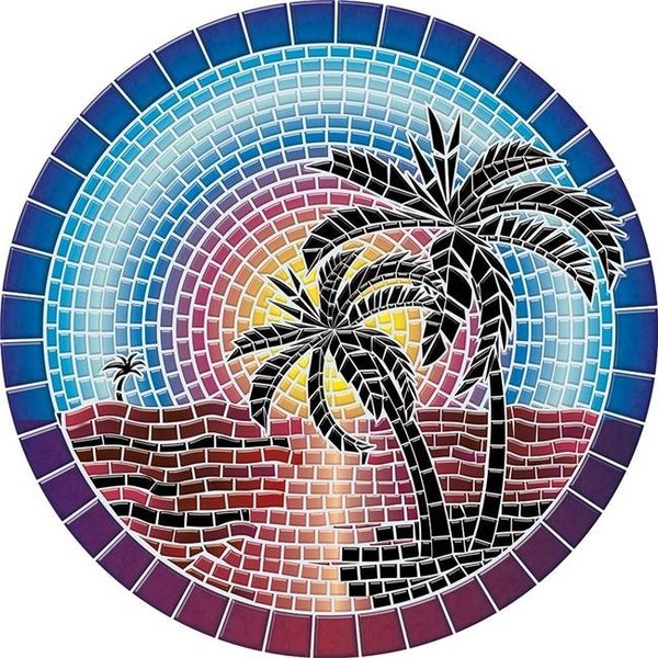 Lamatek Lamatek 67B00-00089 59 in. Island Sunset Poolsaic Mat 67B00-00089